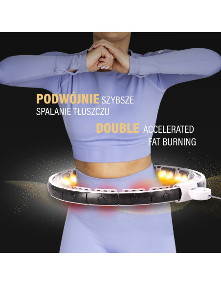 HULA-HOOP-REIFEN WHITE MIT MAGNETEN UND SCHWERKRAFTBALL + ZÄHLER HMS