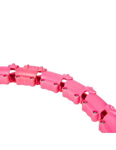 HULA-HOOP-REIFEN PINK MIT MASSAGEPUNKTEN UND SCHWERKRAFTBALL ONE FITNESS