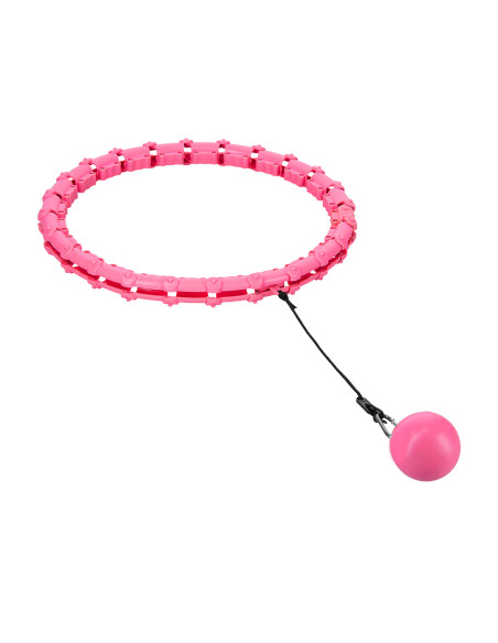 HULA-HOOP-REIFEN PINK MIT MASSAGEPUNKTEN UND SCHWERKRAFTBALL ONE FITNESS