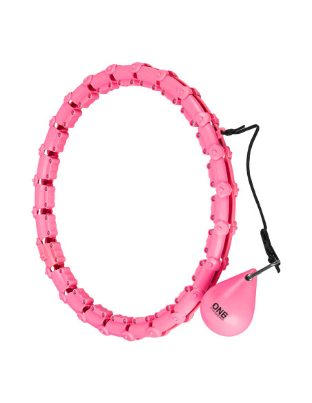 HULA-HOOP-REIFEN PINK MIT MASSAGEPUNKTEN UND SCHWERKRAFTBALL ONE FITNESS