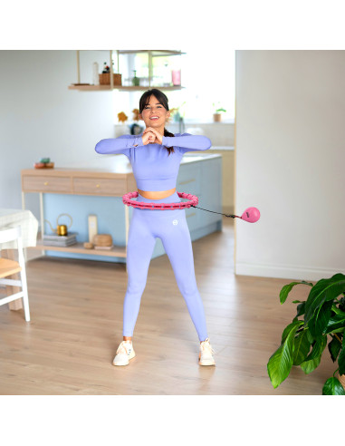 HULA-HOOP-REIFEN PINK MIT MASSAGEPUNKTEN UND SCHWERKRAFTBALL ONE FITNESS
