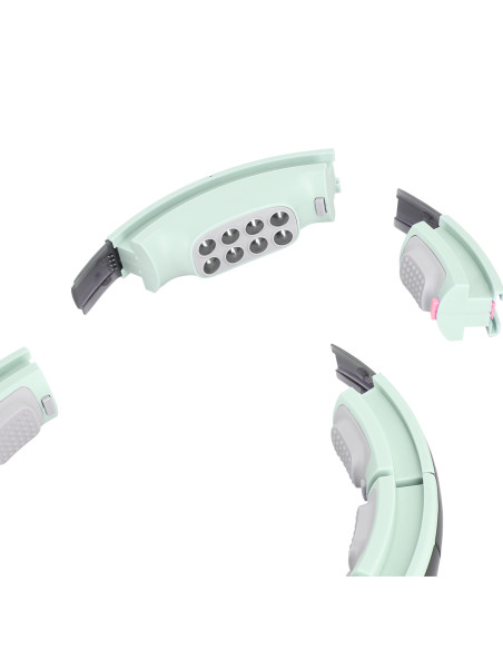 HHM13 HULA-HOOP-REIFEN GREEN MIT MAGNETEN UND ZÄHLER HMS + SLIMMING-GURT BR163 RED