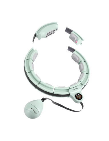 HHM13 HULA-HOOP-REIFEN GREEN MIT MAGNETEN UND ZÄHLER HMS + SLIMMING-GURT BR163 RED