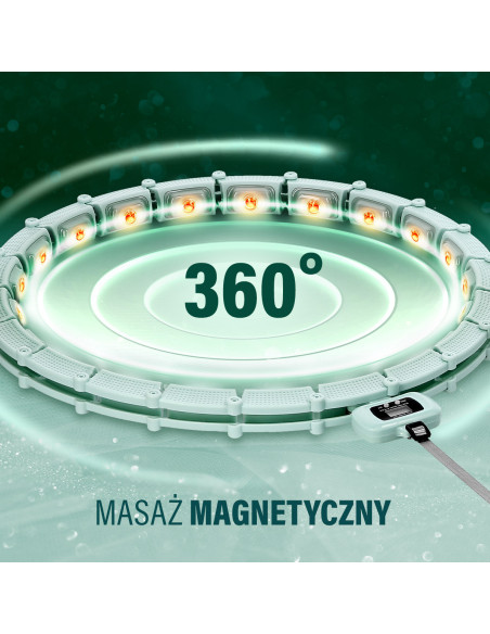 HHM14 HULA-HOOP-REIFEN GREEN MIT MAGNETEN UND ZÄHLER HMS + SLIMMING-GURT BR163 BLACK