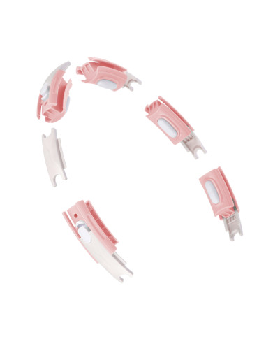 HHM15 HULA-HOOP-REIFEN PINK MIT MAGNETEN UND ZÄHLER HMS + SLIMMING-GURT BR163 RED