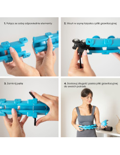 HHW01 HULA-HOOP-REIFEN BLUE MIT MASSAGENOPPEN UND ZÄHLER HMS + SLIMMING-GURT BR163 RED 2