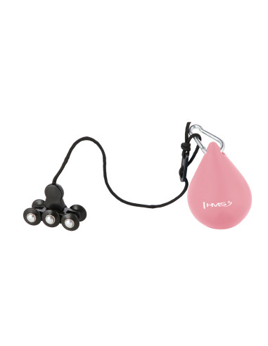 HHW01 HULA-HOOP-REIFEN PINK MIT MASSAGENOPPEN UND ZÄHLER HMS + SLIMMING-GURT BR163 RED