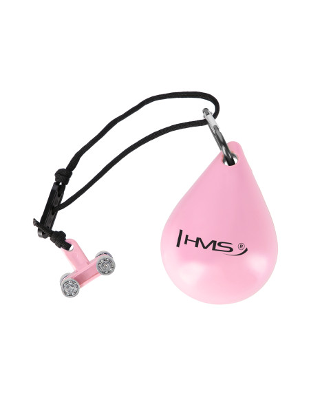 HHW02 HULA-HOOP-REIFEN LIGHT PINK MIT MASSAGENOPPEN UND ZÄHLER HMS + SLIMMING-GURT BR163 BLACK