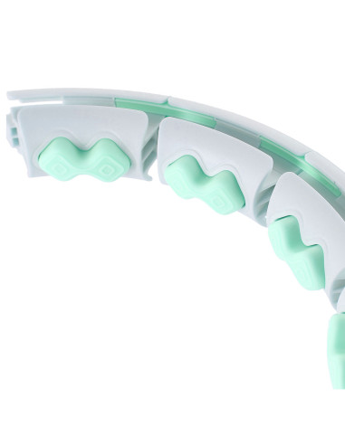 HHW06 HULA-HOOP-REIFEN GREEN MIT MASSAGENOPPEN UND ZÄHLER HMS + SLIMMING-GURT BR163 BLACK