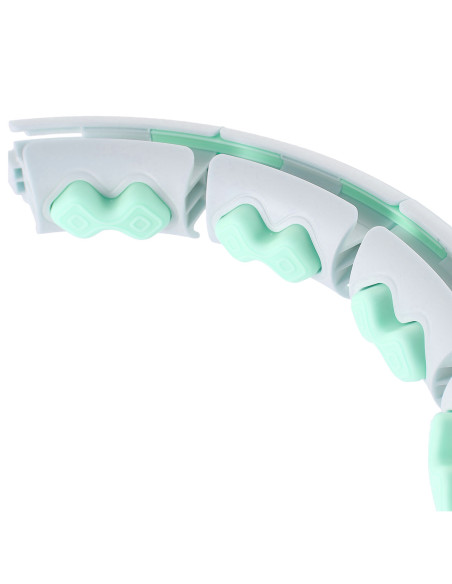 HHW06 HULA-HOOP-REIFEN GREEN MIT MASSAGENOPPEN UND ZÄHLER HMS + SLIMMING-GURT BR163 BLACK