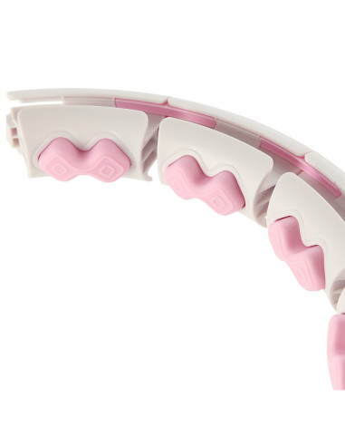 HHW06 HULA-HOOP-REIFEN PINK MIT MASSAGENOPPEN UND ZÄHLER HMS + SLIMMING-GURT BR163 BLACK