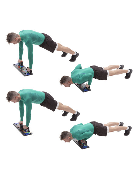 MULTIFUNKTIONALES LIEGESTÜTZBRETT ROT HMS