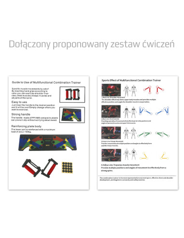 MULTIFUNKTIONALES LIEGESTÜTZBRETT ROT HMS