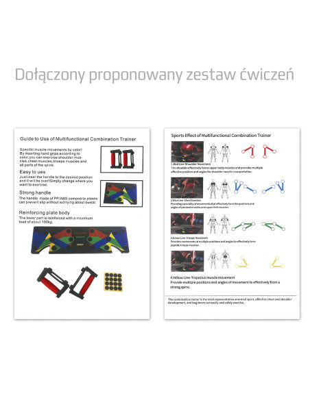 MULTIFUNKTIONALES LIEGESTÜTZBRETT ROT HMS