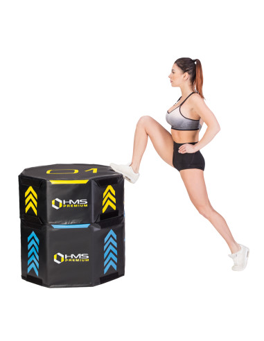 (3 TEILE) PLYO-BOXEN OCTAGON SOFT SET HMS PREMIUM