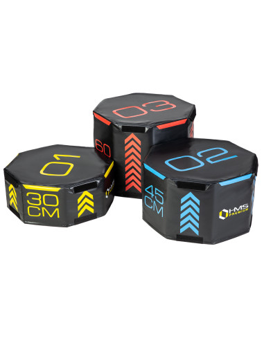 (3 TEILE) PLYO-BOXEN OCTAGON SOFT SET HMS PREMIUM