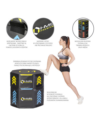 (3 TEILE) PLYO-BOXEN OCTAGON SOFT SET HMS PREMIUM