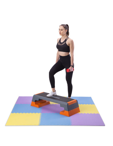 PUZZLE-MATTE UNTERLEGMATTE GELB-BLAU-VIOLETT 9 ELEMENTE 10MM