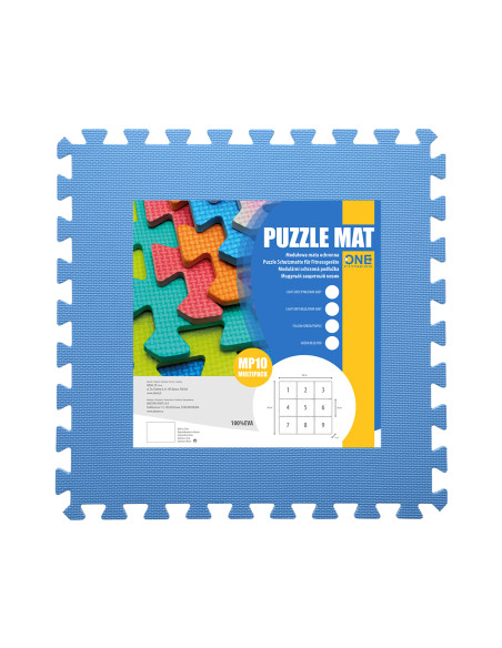 PUZZLE-MATTE UNTERLEGMATTE GELB-BLAU-VIOLETT 9 ELEMENTE 10MM