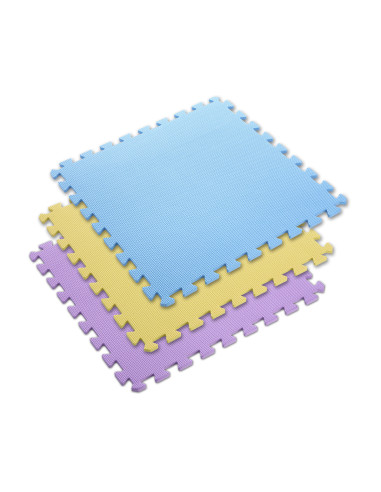 PUZZLE-MATTE UNTERLEGMATTE GELB-BLAU-VIOLETT 9 ELEMENTE 10MM