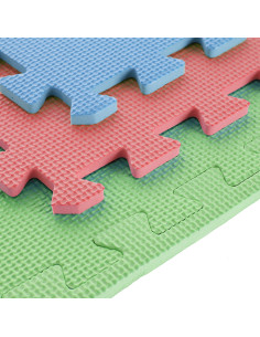 MULTIPACK GRÜN-BLAU-ROT PUZZLE-MATTE UNTERLEGMATTE 60x60x1,0 9 St. ONE FITNESS 2