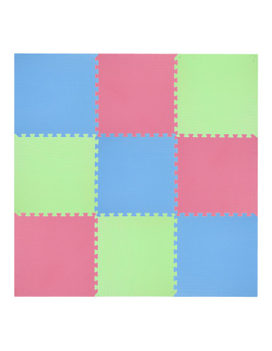 MULTIPACK GRÜN-BLAU-ROT PUZZLE-MATTE UNTERLEGMATTE 60x60x1,0 9 St. ONE FITNESS