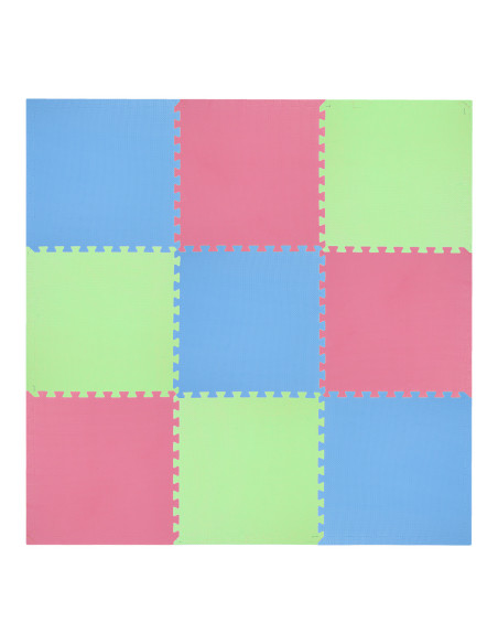 MULTIPACK GRÜN-BLAU-ROT PUZZLE-MATTE UNTERLEGMATTE 60x60x1,0 9 St. ONE FITNESS