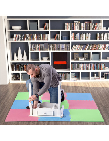 MULTIPACK GRÜN-BLAU-ROT PUZZLE-MATTE UNTERLEGMATTE 60x60x1,0 9 St. ONE FITNESS