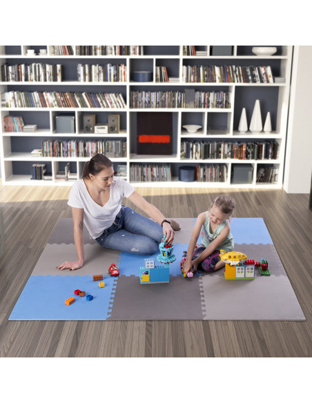 PUZZLE-MATTE UNTERLEGMATTE BLAU 9 ELEMENTE 10MM