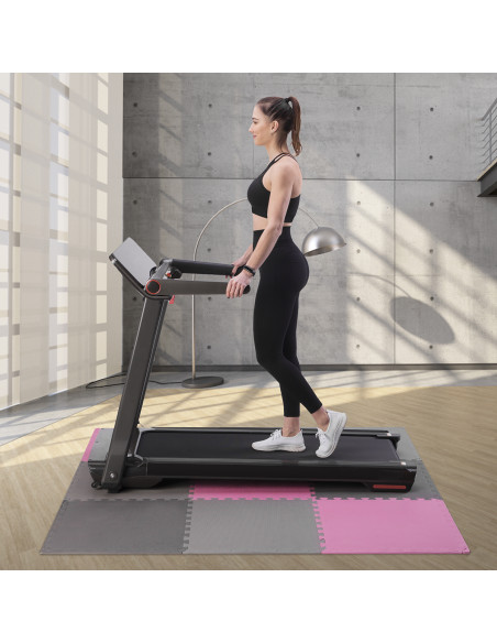 PUZZLE-MATTE UNTERLEGMATTE ROSA-GRAU 9 ELEMENTE 10MM