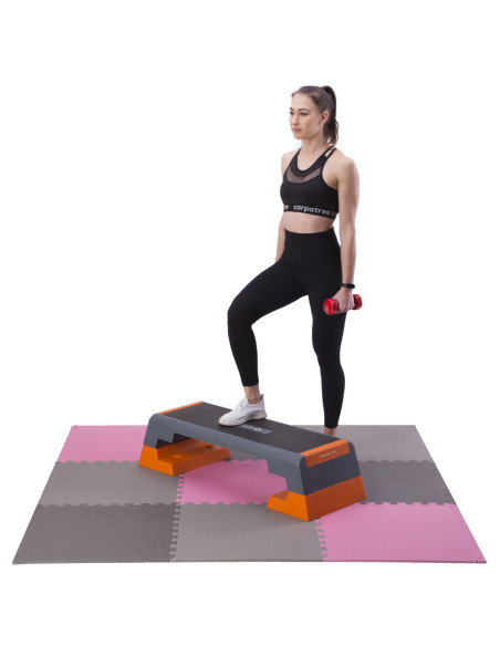 PUZZLE-MATTE UNTERLEGMATTE ROSA-GRAU 9 ELEMENTE 10MM