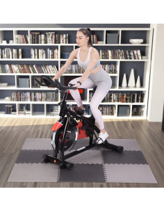 PUZZLE-MATTE FÜR FITNESSGERÄTE HELLGRAU 9 ELEMENTE 12 MM HMS PREMIUM 2