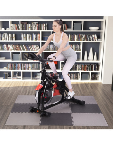 PUZZLE-MATTE FÜR FITNESSGERÄTE HELLGRAU 9 ELEMENTE 12 MM HMS PREMIUM