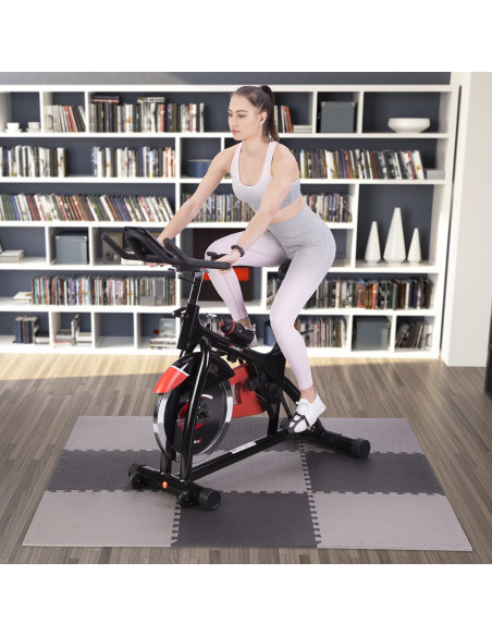 PUZZLE-MATTE FÜR FITNESSGERÄTE HELLGRAU 9 ELEMENTE 12 MM HMS PREMIUM