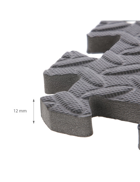 PUZZLE-MATTE FÜR FITNESSGERÄTE HELLGRAU 9 ELEMENTE 12 MM HMS PREMIUM