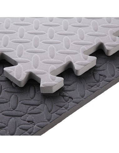 PUZZLE-MATTE FÜR FITNESSGERÄTE HELLGRAU 9 ELEMENTE 12 MM HMS PREMIUM