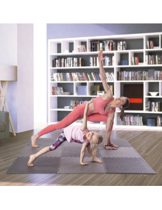 PUZZLE-MATTE FÜR FITNESSGERÄTE DUNKELGRAU 9 ELEMENTE 12 MM HMS PREMIUM 2