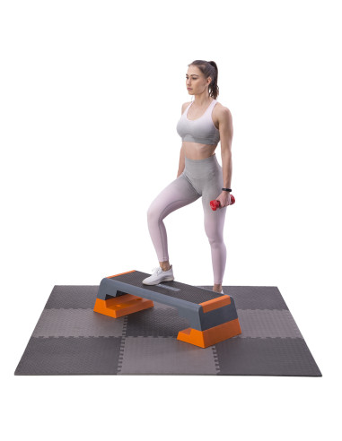 PUZZLE-MATTE FÜR FITNESSGERÄTE DUNKELGRAU 9 ELEMENTE 12 MM HMS PREMIUM