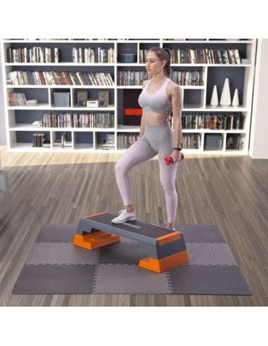 PUZZLE-MATTE FÜR FITNESSGERÄTE DUNKELGRAU 9 ELEMENTE 12 MM HMS PREMIUM