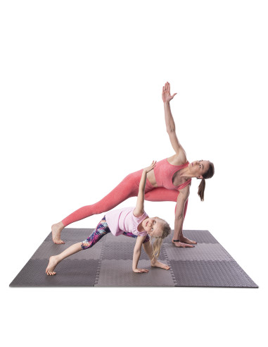 PUZZLE-MATTE FÜR FITNESSGERÄTE DUNKELGRAU 9 ELEMENTE 12 MM HMS PREMIUM