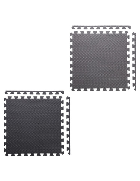 PUZZLE-MATTE FÜR FITNESSGERÄTE DUNKELGRAU 9 ELEMENTE 12 MM HMS PREMIUM