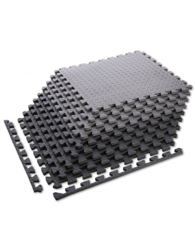 PUZZLE-MATTE FÜR FITNESSGERÄTE DUNKELGRAU 9 ELEMENTE 12 MM HMS PREMIUM