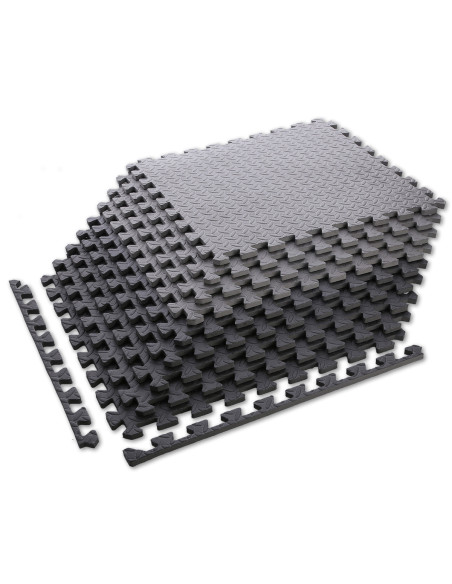 PUZZLE-MATTE FÜR FITNESSGERÄTE DUNKELGRAU 9 ELEMENTE 12 MM HMS PREMIUM