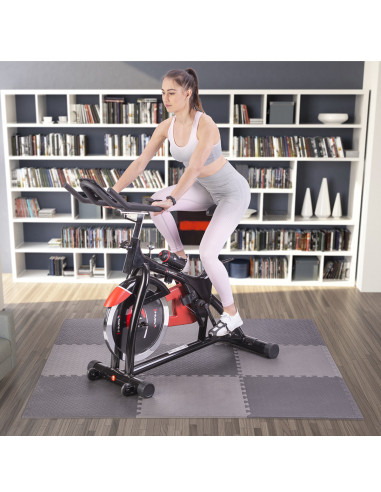 PUZZLE-MATTE FÜR FITNESSGERÄTE DUNKELGRAU 9 ELEMENTE 12 MM HMS PREMIUM