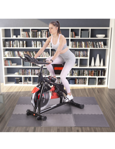 PUZZLE-MATTE FÜR FITNESSGERÄTE DUNKELGRAU 9 ELEMENTE 12 MM HMS PREMIUM