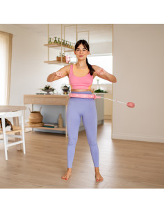PINK HULA-HOOP-REIFEN MIT SCHWERKRAFTBALL + ZÄHLER