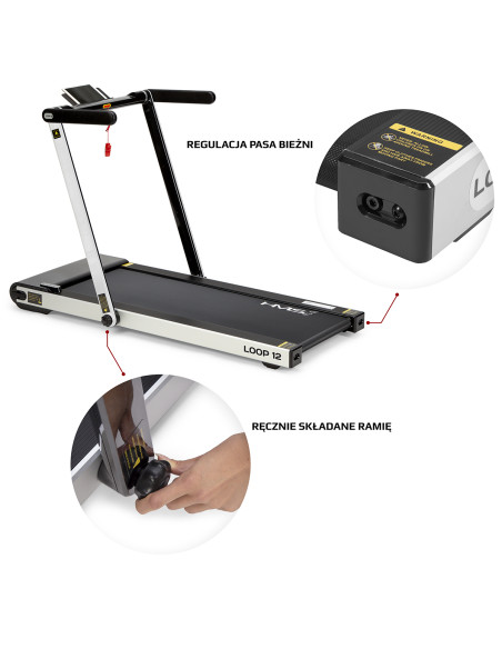 (2-teilig) MULTI GRAY ELEKTRISCHES LAUFBAND MIT DEM SCHREIBTISCH HMS