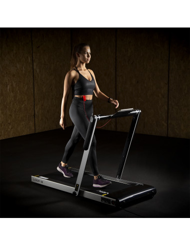 (2-teilig) MULTI GRAY ELEKTRISCHES LAUFBAND MIT DEM SCHREIBTISCH HMS