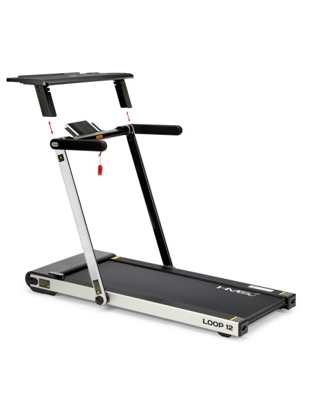 (2-teilig) MULTI GRAY ELEKTRISCHES LAUFBAND MIT DEM SCHREIBTISCH HMS