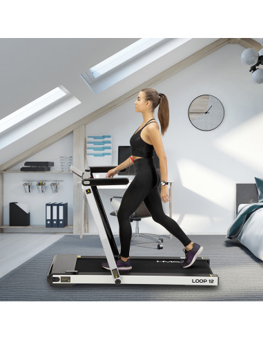 (2-teilig) MULTI GRAY ELEKTRISCHES LAUFBAND MIT DEM SCHREIBTISCH HMS